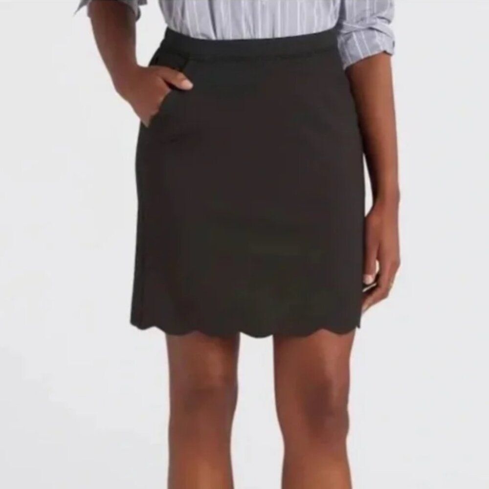 XXL Skies Are Blue Berenice Scalloped Hem Suit Skirt W Pockets Fall Winter